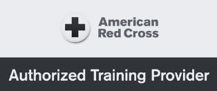 American Red Cross Authorized Training Provider logo in black and white